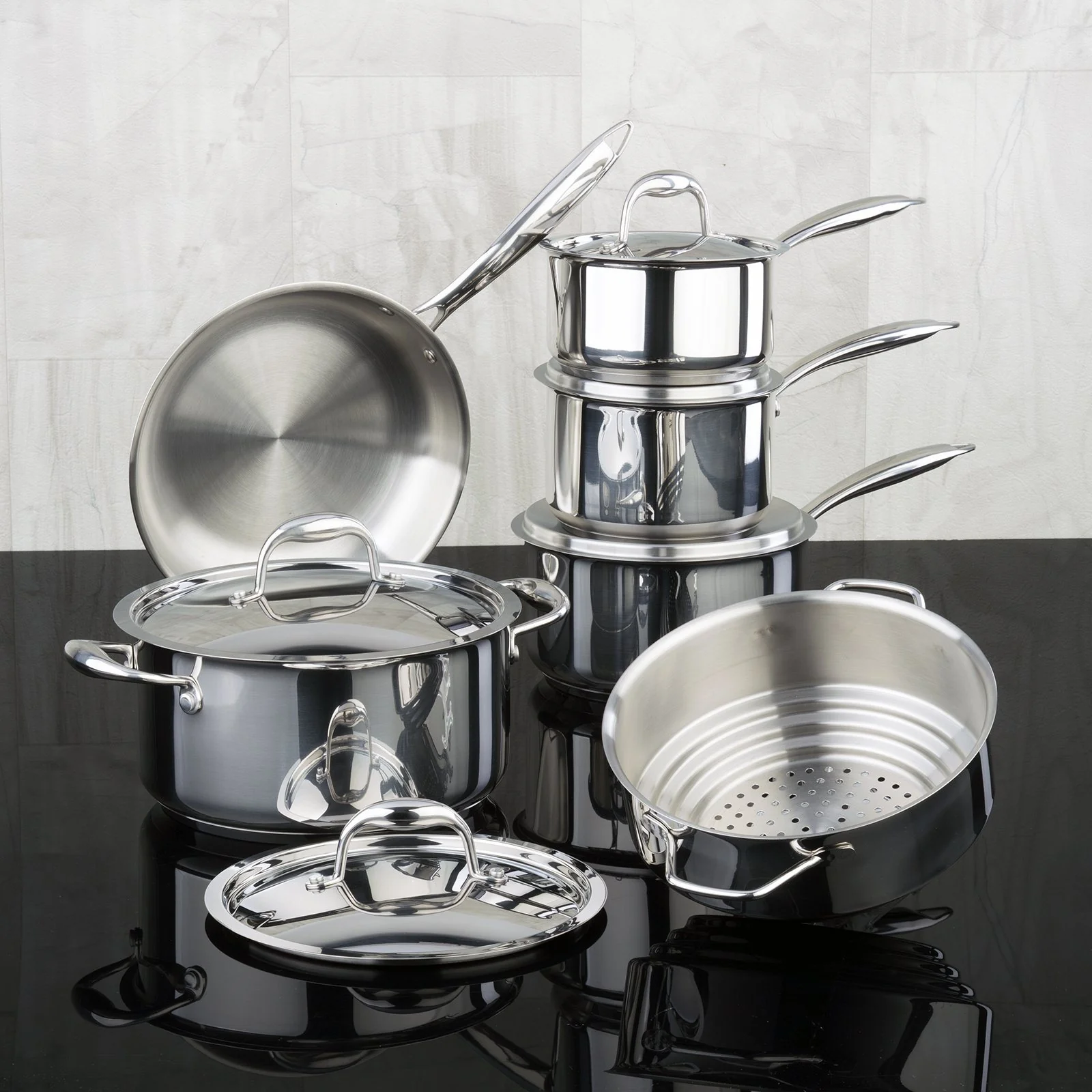 Meyer Accolade Stainless Steel Cookware Set, 11-Piece, Made in Canada - Image 3