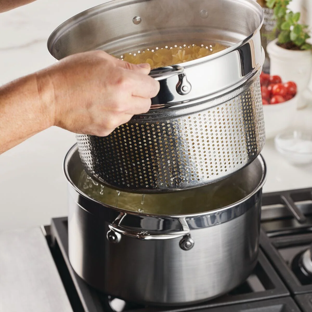 Hestan Provisions Stainless Steel Pasta Insert, 8-Quart, Stainless Steel - Image 3