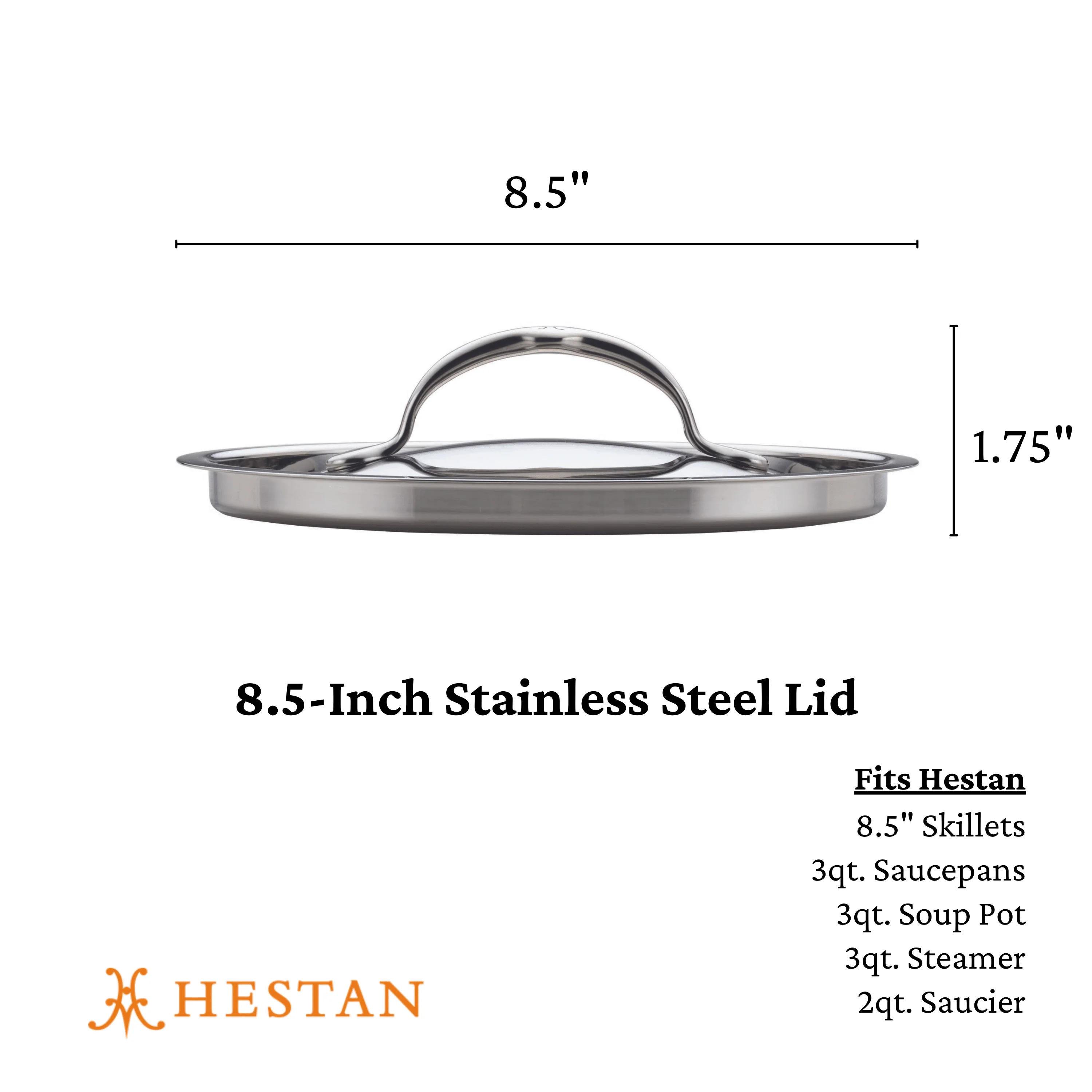 Hestan Provisions Stainless Steel 8.5" Lid - Image 3