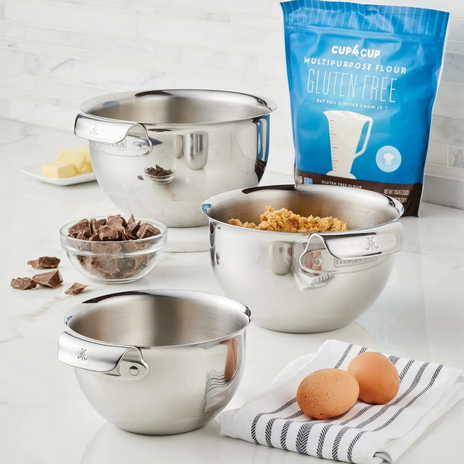 Hestan Stainless Steel Mixing Bowl Set, 3-Piece - Image 3